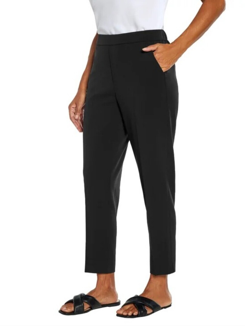 Banana Republic Haden Elastic Waist Cropped Pull On Pants